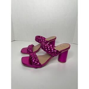 A New Day Women's Braided Heels Metallic Pink Size 6.5